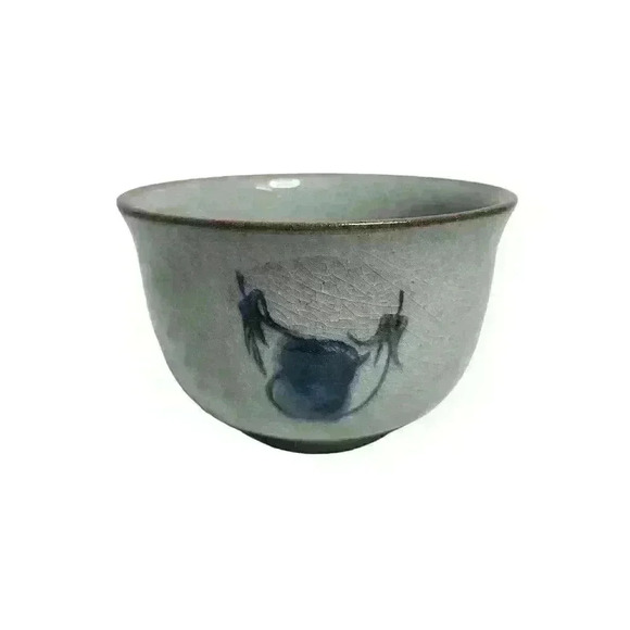 Vintage Japanese ARITA PORCELAIN Blue Gray 5" Rice Bowl - Picture 1 of 6